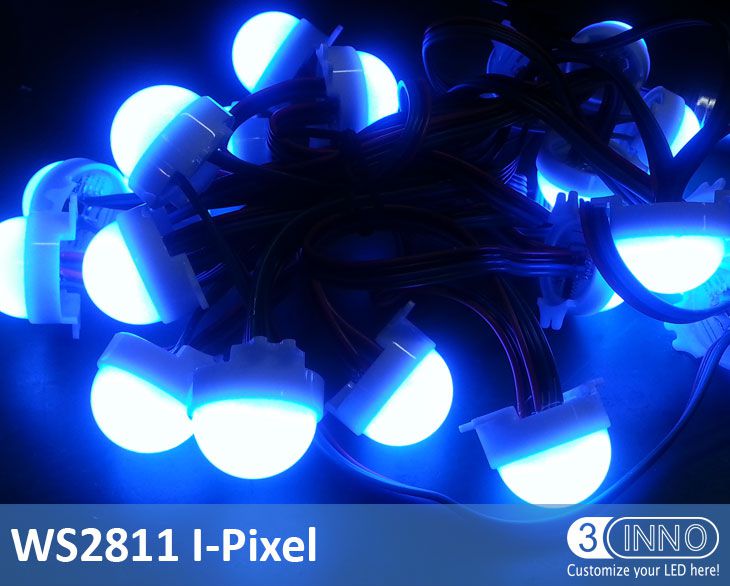 ラウンド30mm LED Piontライト12VデジタルRGB LEDピクセルWS2811 LEDストリングライト